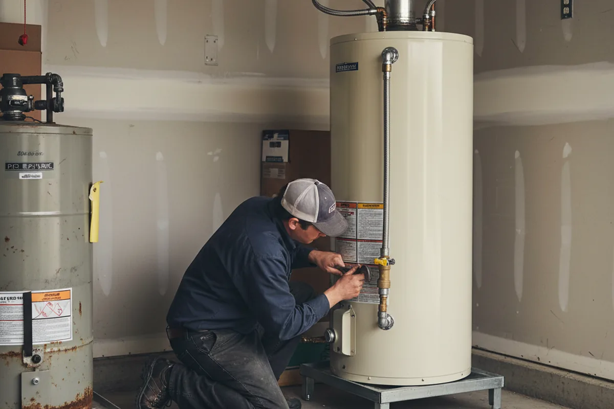 Water heater and shutoff valve replacement in Grayson